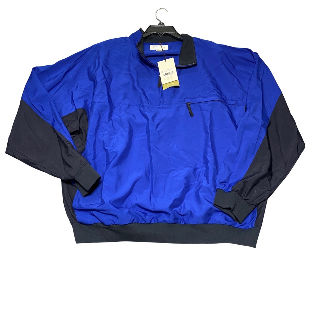 Cutter & Buck Mens 2XB Blue Navy Quarter Zip Windbreaker Pullover